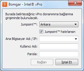 AMT 5 veya daha üstü sürümleri ile vpro kullanan uzaktaki sistemler Bomgar ile desteklenebilir.