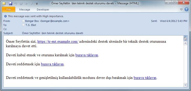 Bu iletişimden, oturum açılmışken ve örneğin müşterilere destek sağlarken, dikkatin dağılmasını önlemek için genişletilmiş kullanılabilirliği kolayca devre dışı bırakabilirsiniz.