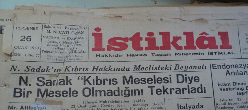 HABER YAPAN 1 OCAK 1950 TARİHLİ HALKIN SESİ