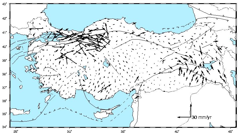 B.Aktuğ vd. edilmiştir. Diğer bir ifade ile bu noktaların hızlarındaki problemler, hızların iyi belirlenememesi yerine, söz konusu noktaların bulundukları zemin vb.