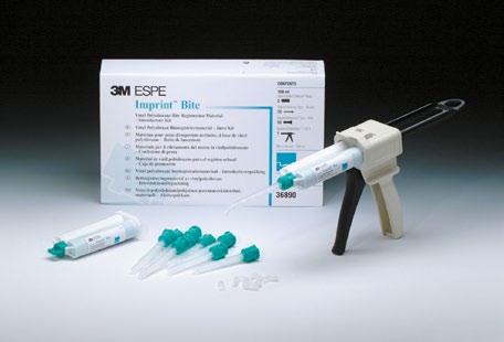 Imprint TM Bite Silikon Esaslı Isırma Kayıt Materyali Isırma kaydını almak için, hızlı donan kartuş formunda VPS esaslı ölçü materyali.