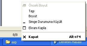 1. Pencere çerçeveleri üzerine gelindiğinde fare ( imleç ) çift taraflı ok halini alacaktır.bu durumda iken Fare sol tuşuna basılı tutulup sürüklenmelidir. 2.