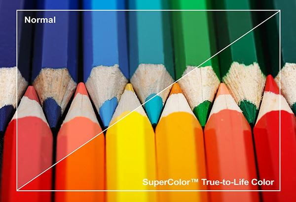 6 renkten oluşan renk tekerleği ve dinamik renk lamba kontrolcüleri sayesinde gerçek renk performansını her ortamda deneyimleyebilirsiniz. 1.
