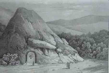 Seyahatnâmelerde Amasya 109 Aynalı Mağara -Gravür:V.Fontainer, 1827.