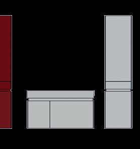 Width: 90 Height: 51 Depth: 50 Double drawers 1112 Half counter washbasin Larghezza: 90 Altezza: 51 Profondità: 50 Doppio cassetto 1112 Lavabo a semi-incasso En: 90 Boy: 51 Derinlik: 50 Çift