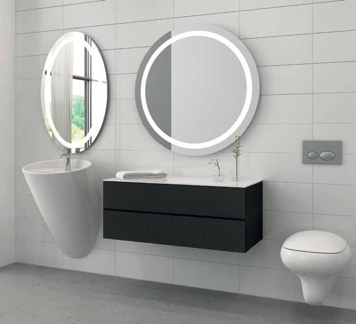 7900 1050 - Mirror rectangular illuminated 40x80cm 1080 - Scala wall mounted toilet bowl 7011 0105 0000 - Mobile bagno, doppio cassetto, 100cm, bianco (piano in vetro bianco) 7900 2002 - Specchio