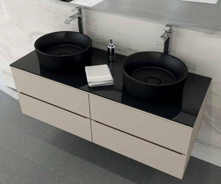 1174 - Washbowl 7900 1003 - Mirror rectangular illuminated 120x72cm 7011 0307 1174 - Mobile bagno, quattro cassetti, 120cm,