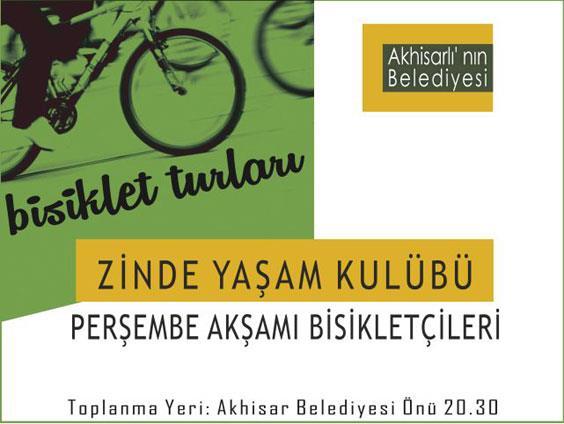 - Akhisar Belediyesi Zinde Yaşam Kulübü Bisiklet Grubu ; Faaliyetlerine Başlamış Olup Perşembe Akşamı Bisikletçileri ( Pab ) Adı Altında Önceden Belirlenen Parkurlarda Her Hafta Perşembe Akşamları