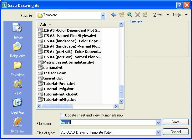 DOSYA ŞABLONU OLUŞTURMA Autocad te oluşturduğumuz şablonlarda, kullanacağımız layer ları, yazı tiplerini, ölçü stillerini ve birçok şeyi ayarlayarak, her defasında bu ayarları yapmaktan kurtuluruz.