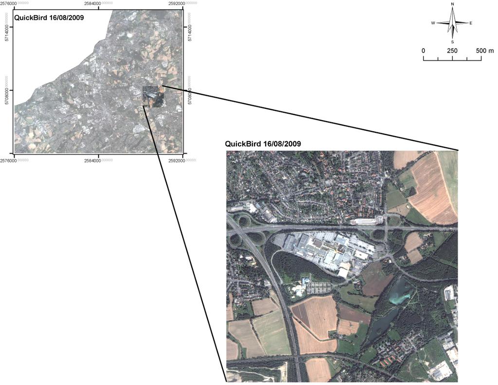 Şekil 6.3 : Bochum çalışma alanının Bochum coğrafyası üzerindeki konumu 6.