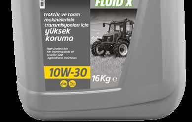 Traktör ve Tarım Makinelerinin Transmisyonları için Yüksek Koruma Fulltrac Fluid X 10W-30, traktör ve tarım makinelerinin manuel veya otomatik transmisyon, aks, hidrolik, ıslak fren sistemleri, son