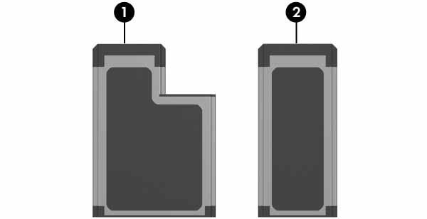 ExpressCard lar (sadece belirli modellerde) ExpressCard seçme ExpressCard lar iki arabirimden birini kullanõr ve iki farklõ boyutta sunulur.