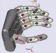 s de elin kapanması isteği protez el simülatörüne iletildiğinde Şekil 16 da görüldüğü gibi; baş parmağa bağlı FSR algılayıcıları parmağın kapanması sırasında birinci linkine bağlı FSR algılayıcısı