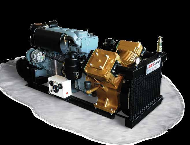 HR 220-2 Dizel Kompresör / Diesel Compressor / TR EN SERBEST HAVA GEÇİŞİ (DEBİSİ) ÇALIŞMA BASINCI MOTOR