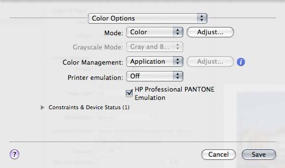 Application (Uygulama) renk yönetimini seçin. Renk yönetimi Print (Yazdır) düğmesini tıklatın.