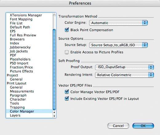 Soft Proofing (Yazılım Provası) > Rendering Intent (Oluşturma Amacı) öğesini seçin. select Relative Colorimetric. Renk yönetimi OK düğmesini tıklatın. 8.