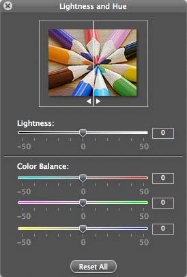 Mac OS X 10.4 Print (Yazdır) iletişim kutusunda (PostScript sürücüsü): Color Options (Renk Seçenekleri) panelini seçin ve Lightness and Hue (Işık ve Ton) öğesini seçin. Mac OS X 10.5 veya 10.
