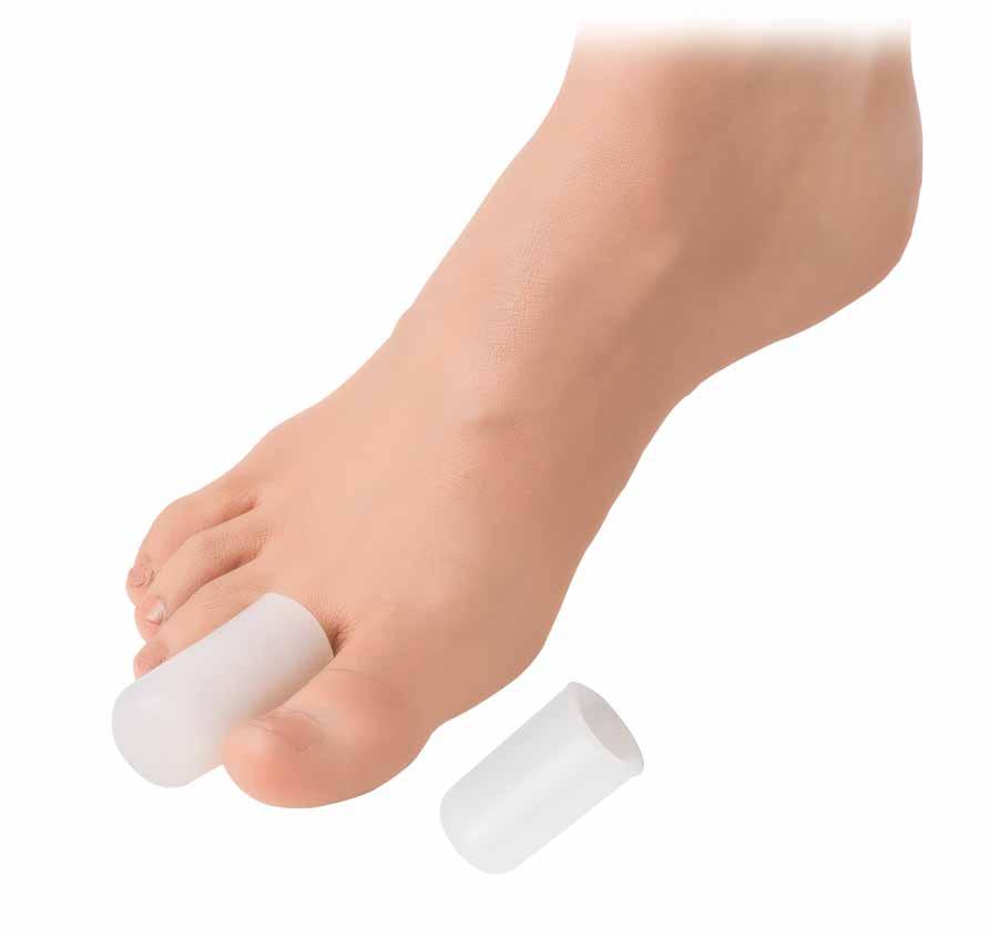 Relieves pressure and rubbing from calluses, sores and blisters. Helps protect fingers and toes against pressure and friction pain. Washable, comfortable and durable. Small, medium and large sizes.