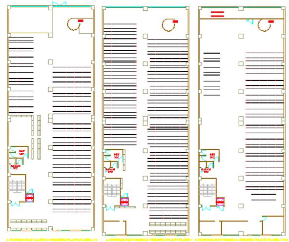 99 Şekil 5.5 Tekstil deposunda mevcut -1, 1 ve3.