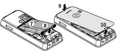 microsd hafıza kartını takma Bu cihazla birlikte yalnızca Nokia tarafından onaylanmış uyumlu microsd kartları kullanın.