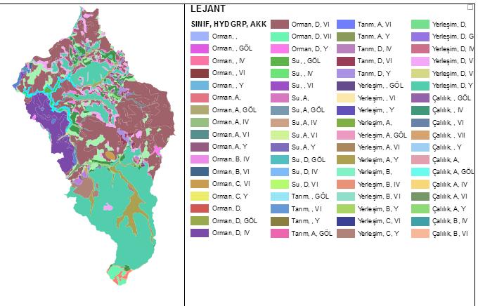 Jeoloji katman bilgileri Çizelge 1 de temsil edilen A, B, C, D olmak üzere dört çeşit toprak gruplarına dönüştürülmüştür.