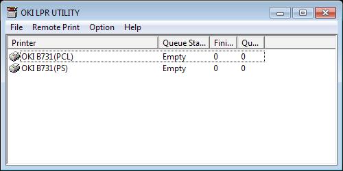 Windows Yardımcı Programları OKI LPR Yardımcı Programı OKI LPR yardımcı programını ağ üzerinden yazdırma işini gerçekleştirmek, yazdırma işlerini yönetmek ve yazıcı durumunu kontrol etmek için