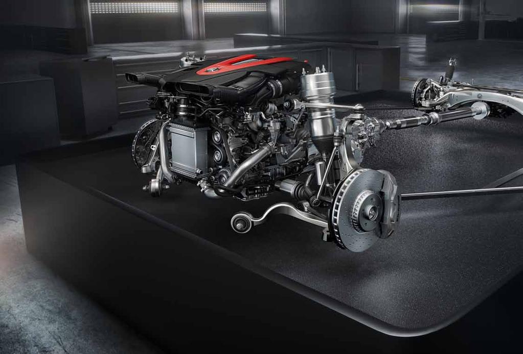 Bu nedenle Mercedes-AMG GLC 43 te bulunan 3,0 litrelik çift turbo beslemeli V6 motor, düşürülmüş yakıt tüketimi ve yükseltilmiş sürüş dinamiği için son