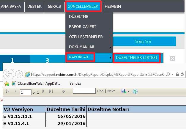 Dokümanlar bölümünde hotfix, rapor hotfix ve versiyon yükseltilirken yapılması gerekenleri en detaylı hali ile okuyabileceksiniz.