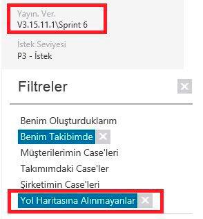 İ Nebim V3 genel kullanımını ilgilendiren bir case yeni versiyonda yapılmaya karar verildiğinde yayınlanacak versiyonu belirlenir.