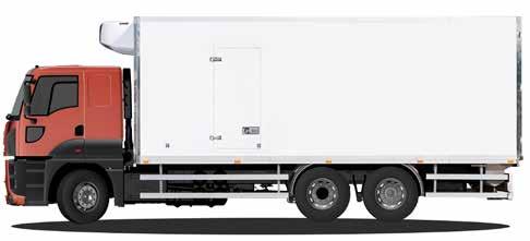 Kapalı ve Frigorifik Kasa 4x2, 6x2 ve 8x2 konfigürasyonlarında, 5 m den 8,6 m ye kadar kapalı kasa ve frigorifik kasa uygulamasına sahip kamyonlar ve 13,6 m ye kadar frigorifik treyler uygulamaları.