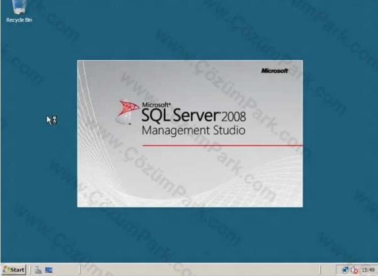 Linki kliklediğimizde SQL Server 2008