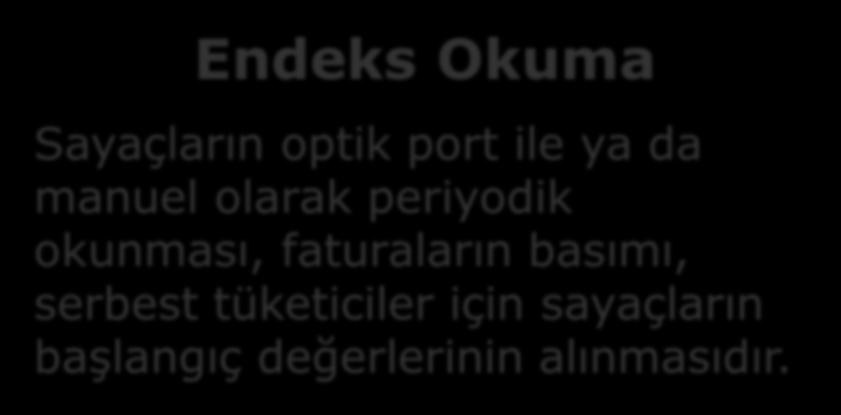 arıza, onarım, bakım hizmetlerinin sürdürülebilir ve kaliteli enerji arzı sağlamak adına yerine getirilmesidir.