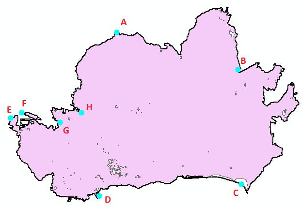 Manuel olarak elde edilen göl sınırları ile kontrolsüz sınıflandırma sonucunda elde edilen göl sınırlarının vektörel formlarına 3 m aralıklarla nokta oluşturulmuş (Interval) ve bu noktalar