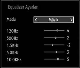 MENU tuuna basınız ve veya tuunu kullanarak birinci simgeyi seçiniz. Ses Ayarları menüsünü görüntülemek için OK tuuna basınız.