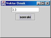 Örnek 4-2 public static void main ( String args[] ) vektor app = new vektor(); app.