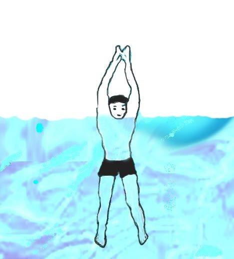 Su Altında Yüzme: Başınız suyun 50-75 cm altındayken su düzlemine dik olan gövdenizi suya paralel konuma getirerek, ayaklarınızı dizlerden geriye kalçaya doğru bükünüz.