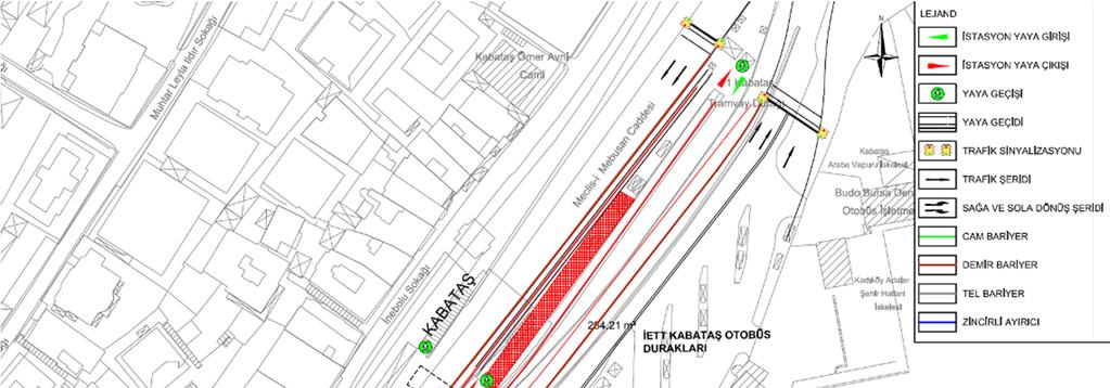 4.3 T1 Hattında İstasyon Düzenlemeleri ve Çevresindeki Önlemler 4.3.1 Kabataş İstasyonu Kabataş İstasyonu T1 Bağcılar-Kabataş Tramvay Hattına bağlı ilk istasyondur.