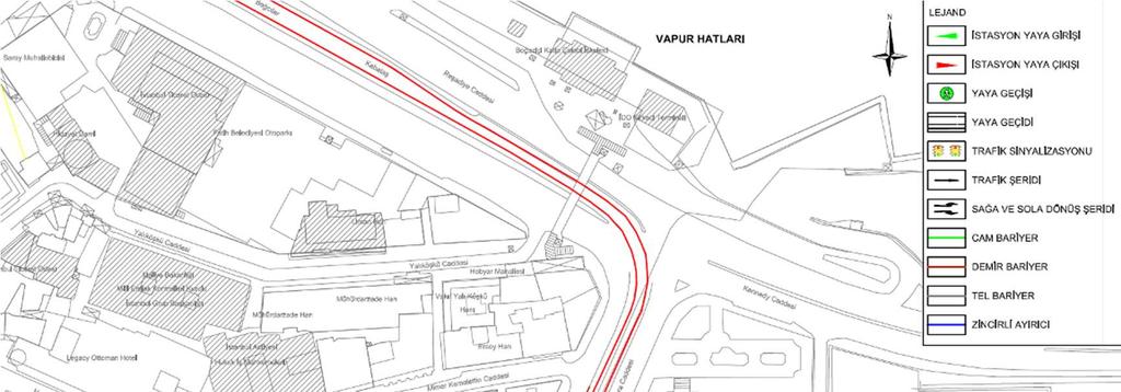 Şekil 4.8 : Sirkeci İstasyonu 4.3.7 Gülhane İstasyonu Gülhane İstasyonu tahsisli yolda orta peron uygulamalı, alçak peron düzeninde planlanmıştır.