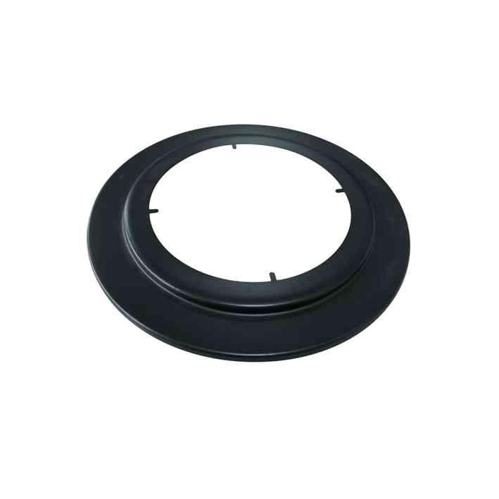 .. Wall plate elliptical for connection of 45 in black painted carbon