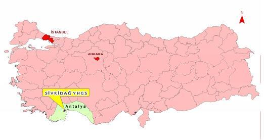 4.1.6.2. Coğrafi konumu Sivridağ Yaban Hayatı Geliştirme Sahası Antalya ili Konyaaltı ilçesi mülki hudutları içinde kalmaktadır. Alanın en güney noktası Antalya merkezine 20 km. mesafededir.