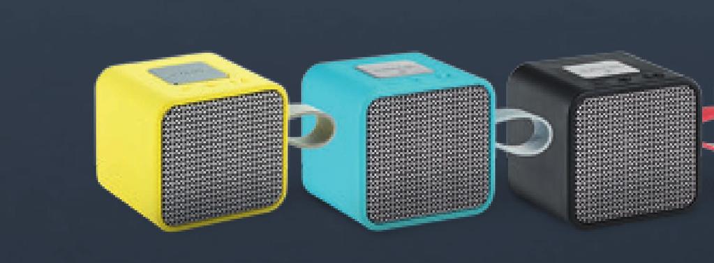 GSB 70 Taşınabilir Bluetooth Hoparlör x 5W RMS Stereo ses çıkış gücü Bluetooth Bağlantısı Aux-in bağlantısı Mikrofon ile Tele-Konferans Özelliği Dokunmatik Düğmeler ile Kolay