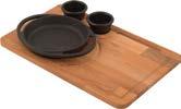 Combinations: CAST IRON COOKWARE + WOODEN & PORCELAIN SERVICE PLATTERS Kombinasyon: DÖKÜM DEMİR PİŞİRME + AHŞAP ve PORSELEN SERVİS TAHTASI LV ECO Y TV 12 K44 w: 25cm l: 39,5cm h: 2,5cm 0,21 lt 1 2,17