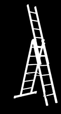 Merdiven A Double Sided Ladders Kırmızı güvenlik basamağı "Çalışabileceğiniz en üst basamak" Üzeri kaymaz desenli