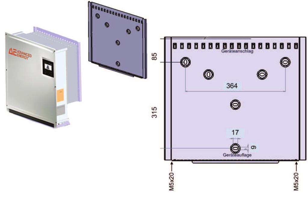 Pos: 32 /Inverter M anuals/install ation/geräteanschl üsse/867 @ 1\mod_1415024531504_122280.docx @ 12739 @ 2 @ 1 4.6 Montaj Montajdan önce teslimat kapsamını kontrol edin (19 sayfasına bakın).