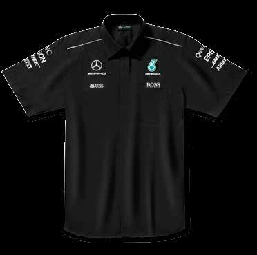 1 T-SHIRT, ERKEK %100 pamuk. Kısa kollu. Gümüş renkli detaylar. Normal fit. 2017 Formula 1 sezonu resmi MERCEDES AMG PETRONAS T-shirt ü.