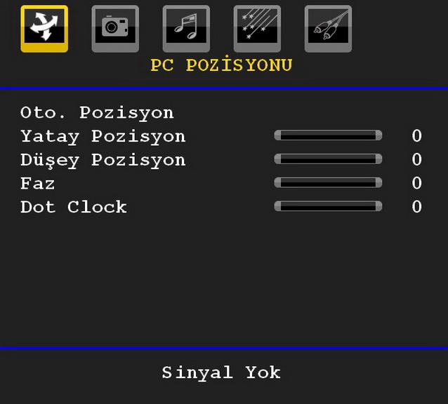 PC Konumu Menü Sistemi PC yi TV setine bağlamak için LCD TV yi PC ye Bağlama bölümüne bakınız.
