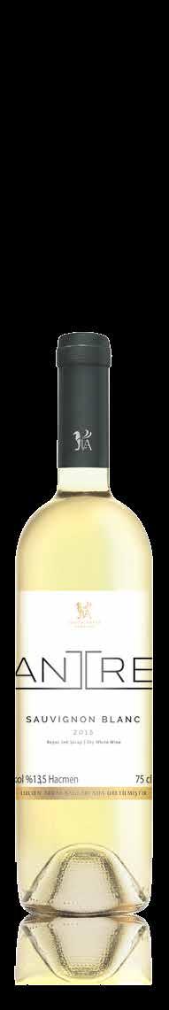 ANTRE TEMPRANILLO 75 CL 8-10 C ANTRE SAUVIGNON BLANC 75 CL 8-10 C Tempranillo Sauvignon Blanc Uçuk pembe tonlarında, burunda çiçeğimsi aromalar ile çilek notalarına sahip, hafif gövdeli hoş asiditeye