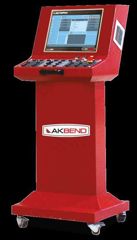 AK 400 CS CNC AK- 400 System stands on PLC and works with a software on industrial PC, In bending various radiused materials, the arcs and lengths on the material