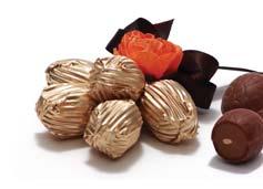 Dekorlu Çikolata Serisi / Decorated Chocolate Pralines DEC-3558 DEC-3560 DEC-3562 Dekorlu Salkım Gümüş Gianduja/Hazelnut Filled Milk Chocolate 1,5 kg Dekorlu Salkım Altın