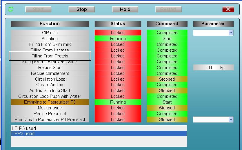 30.04.2012 00-6-9 ÜRT.04.01 TP 01 7- Kaynak TPR tankı fonksiyon penceresinden EMPTYING TO P3 (P3 e boşaltma) fonksiyonu çalıştırılır.